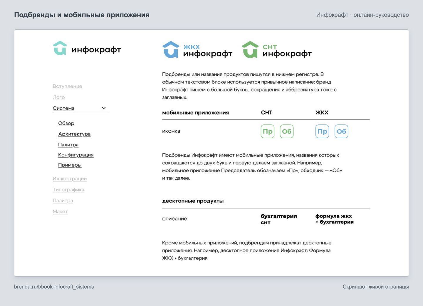 «Инфокрафт»: подбренды ЖКХ и СНТ, иконки мобильных приложений и правила написания названий.